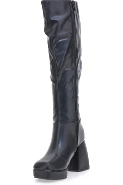 Stivali Alti con Tacco Neri Pushy Wamp 27274