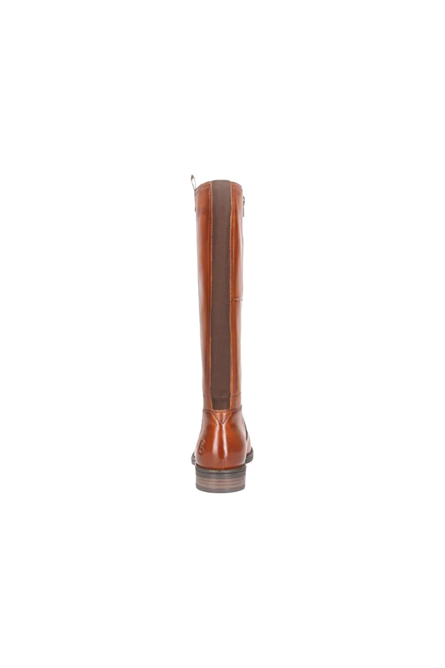 Stivali alti marroni in pelle caldi con zip Bagatt D11AFS3J4000