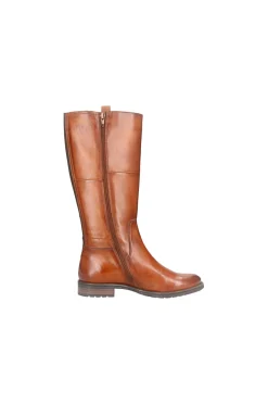 Stivali alti marroni in pelle caldi con zip Bagatt D11AFS3J4000