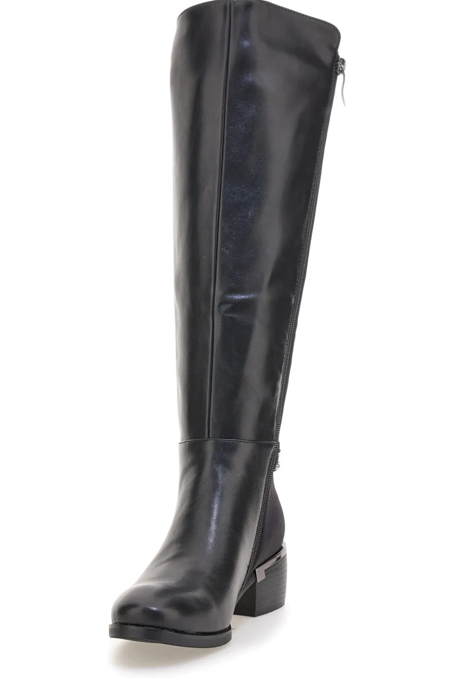 Stivali alti neri con fascia elastica Laura Biagiotti 9310
