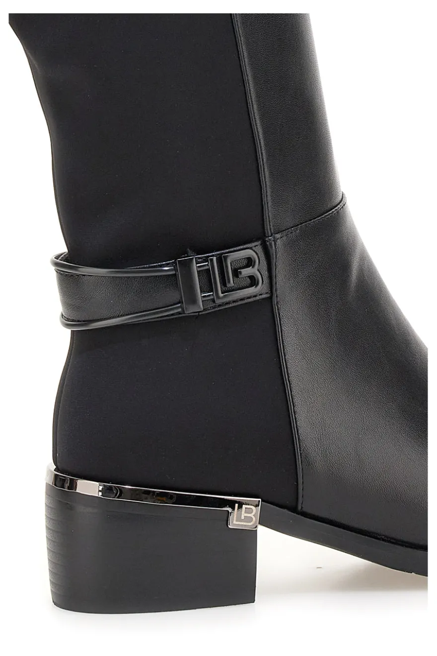Stivali alti neri con fascia elastica Laura Biagiotti 9310
