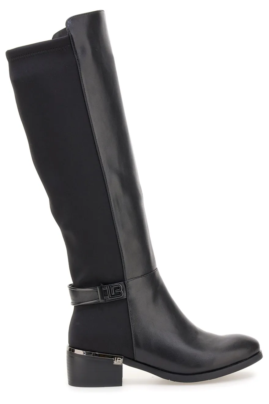 Stivali alti neri con fascia elastica Laura Biagiotti 9310