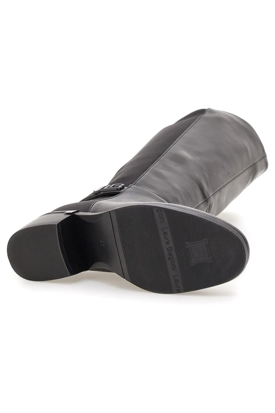 Stivali alti neri con fascia elastica Laura Biagiotti 9310