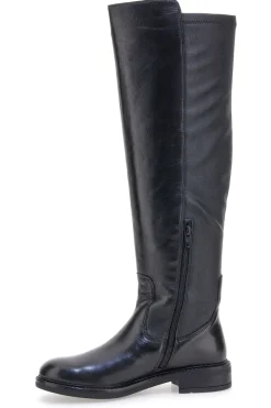 Stivali alti neri con gambale elasticizzato e fondo basso Pittarello Focus KI6036