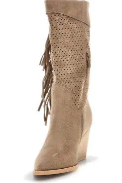 Stivali beige con frange Cafè cost P722