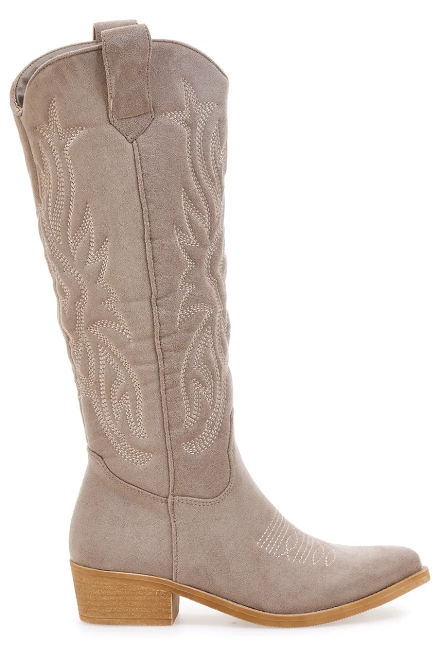 STIVALI CAMPEROS A PUNTA BEIGE CAFE' COST H52805