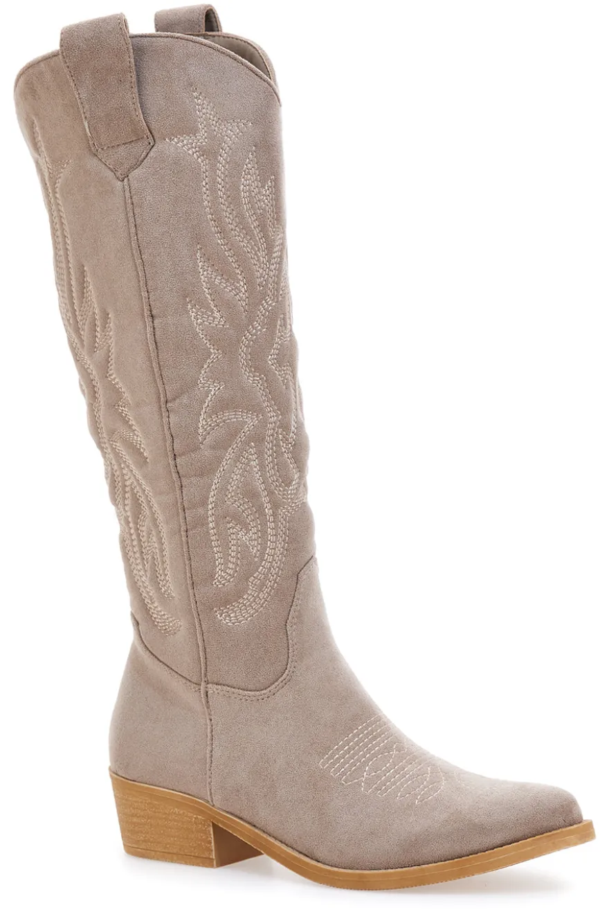 STIVALI CAMPEROS A PUNTA BEIGE CAFE' COST H52805