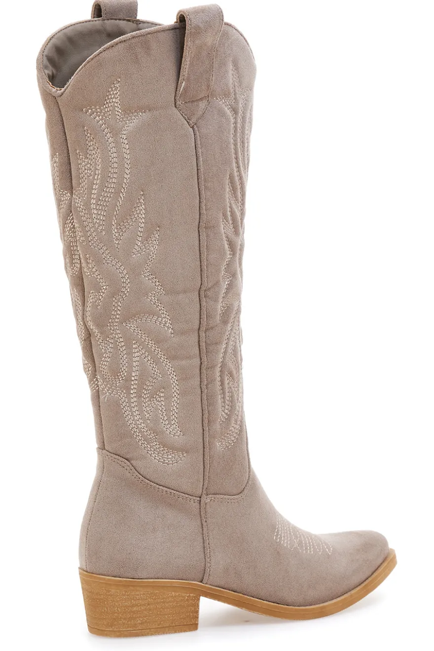 STIVALI CAMPEROS A PUNTA BEIGE CAFE' COST H52805