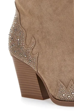Stivali Camperos Beige con brillanti THE FIRST 505