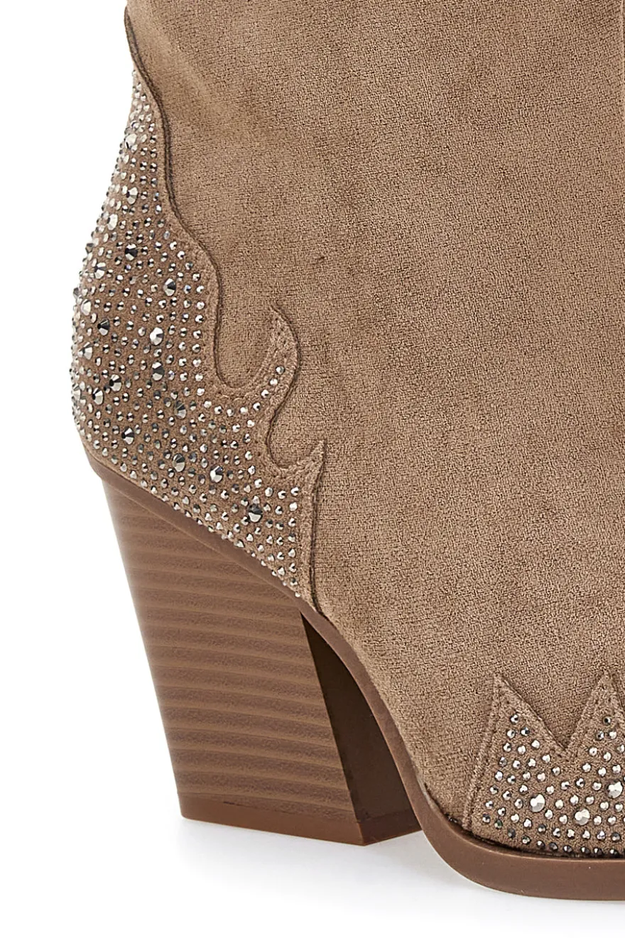 Stivali Camperos Beige con brillanti THE FIRST 505