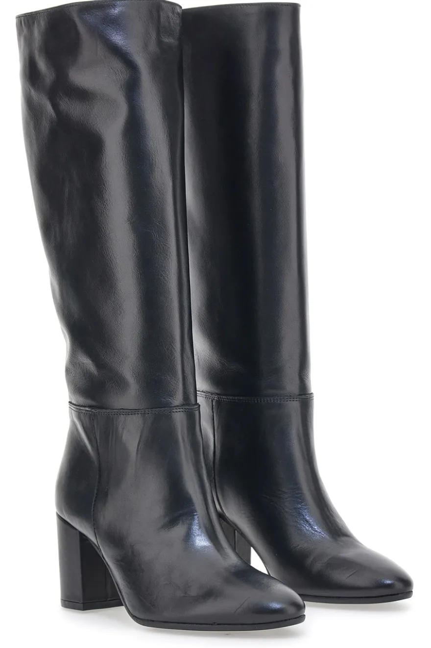 Stivali con tacco Pittarello Look 701 Neri Vera Pelle