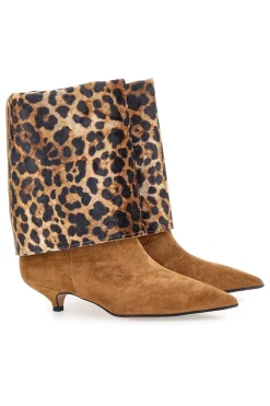 Stivali cuoio maculato 3 in 1 con tacco basso Francesca Gritti 330