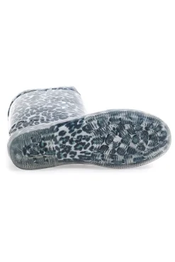 Stivali da Pioggia Neri Animalier In Gomma 2T2L 2103