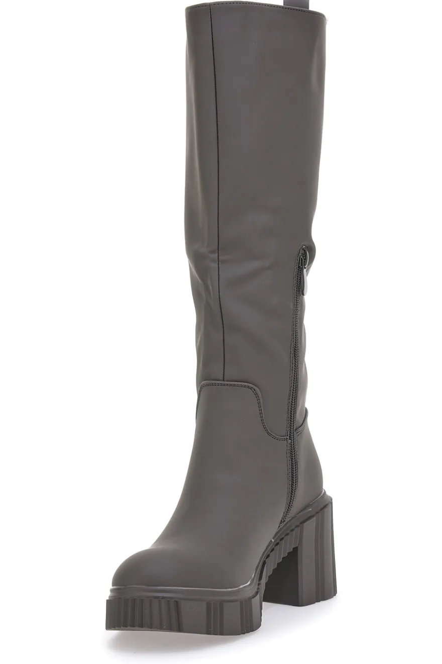 Stivali Grigio/Verdi Con Tacco a Blocco Dame Rose 837
