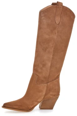 Stivali marroni in vera pelle stile texano Pittarello love TEX902