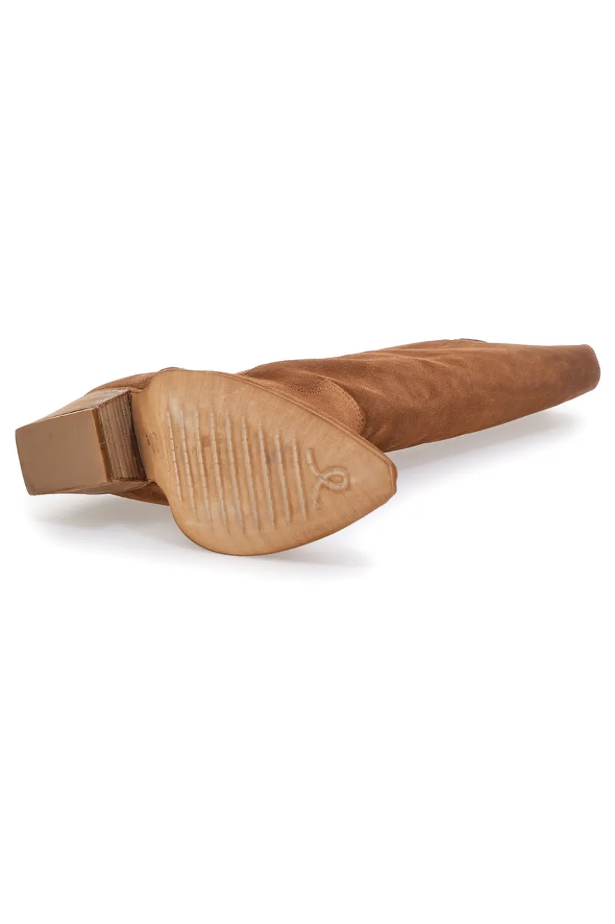 Stivali marroni in vera pelle stile texano Pittarello love TEX902