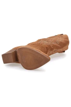 Stivali marroni stile western con ricami Cafè cost RQ2616