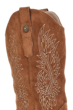 Stivali marroni stile western con ricami Cafè cost RQ2616