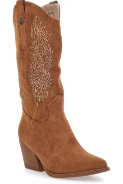 Stivali marroni stile western con ricami Cafè cost RQ2616