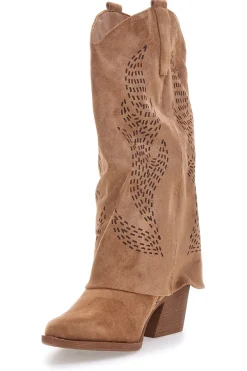 Stivali marroni traforati stile western Cafè cost H3W2058Y130