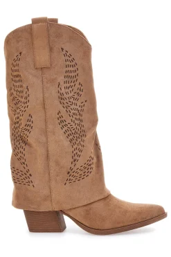 Stivali marroni traforati stile western Cafè cost H3W2058Y130