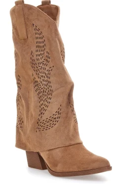 Stivali marroni traforati stile western Cafè cost H3W2058Y130