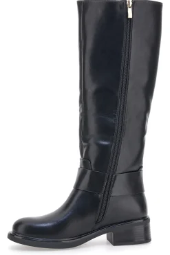 Stivali neri con fibbia dorata Le Havre Paris KSLTZ3036