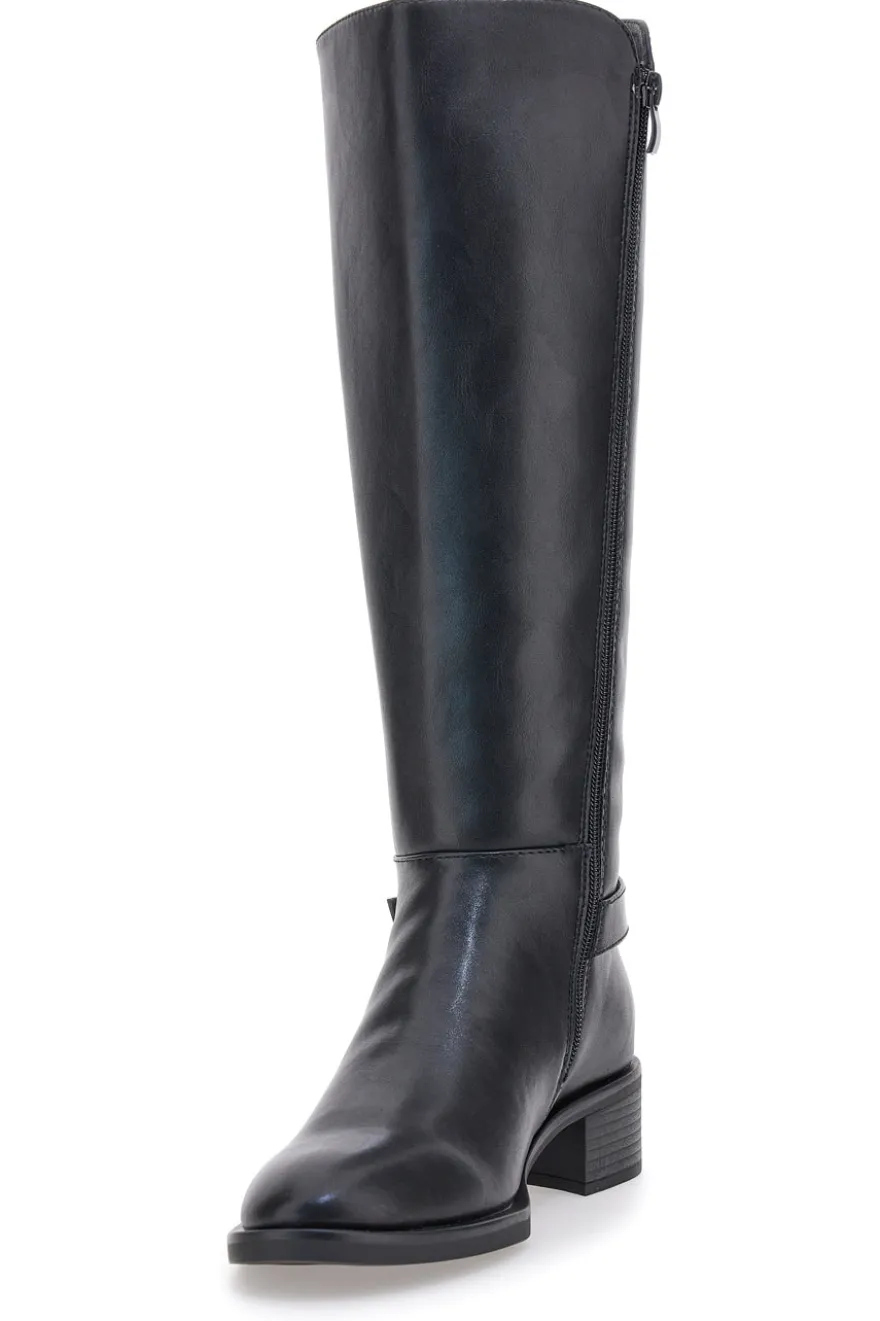 Stivali neri con fibbia laterale e tacco basso Pittarello Capsule BT24260005