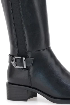 Stivali neri con fibbia laterale e tacco basso Pittarello Capsule BT24260005
