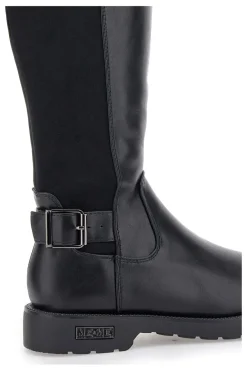 Stivali neri con fibbia laterale e fascia elastica ME & ME 3003