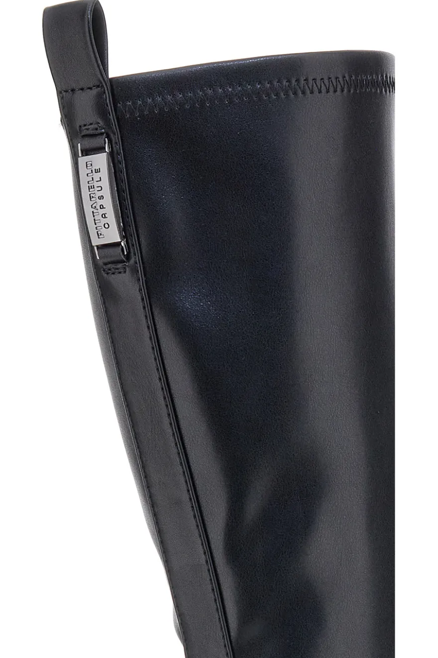 Stivali neri con platform e tacco largo Pittarello Capsule BT24182023B
