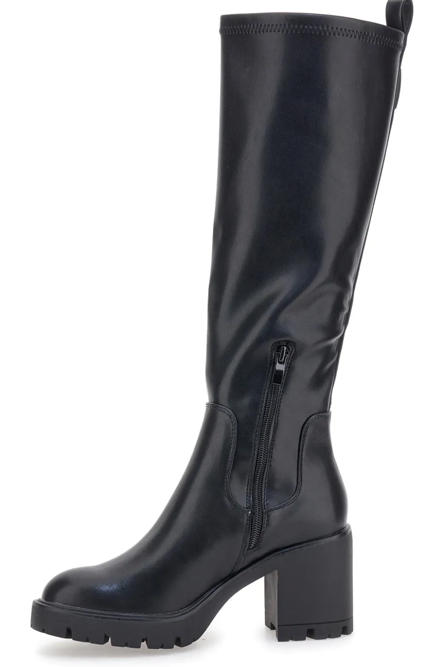 Stivali neri con platform e tacco largo Pittarello Capsule BT24182023B