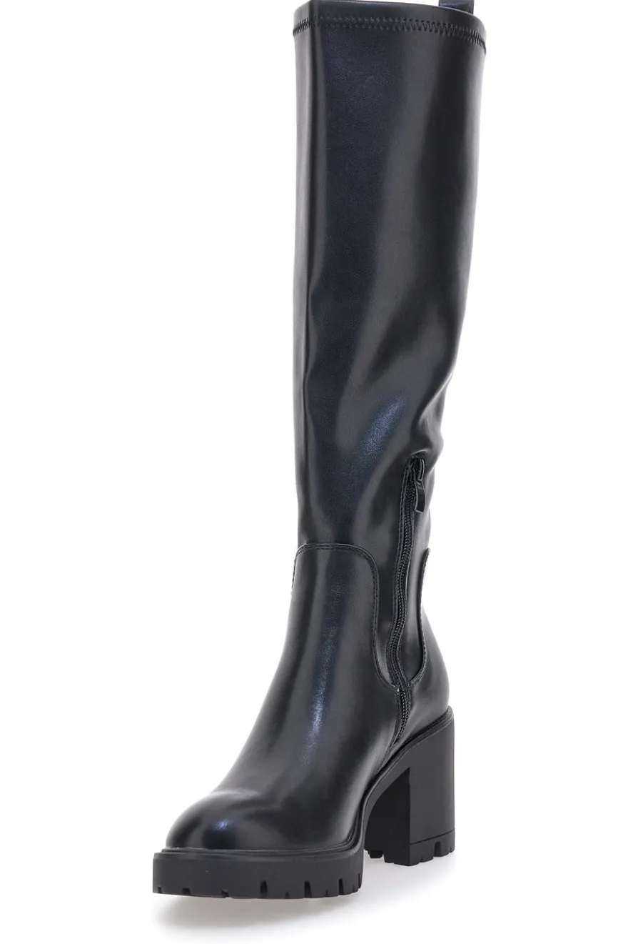 Stivali neri con platform e tacco largo Pittarello Capsule BT24182023B