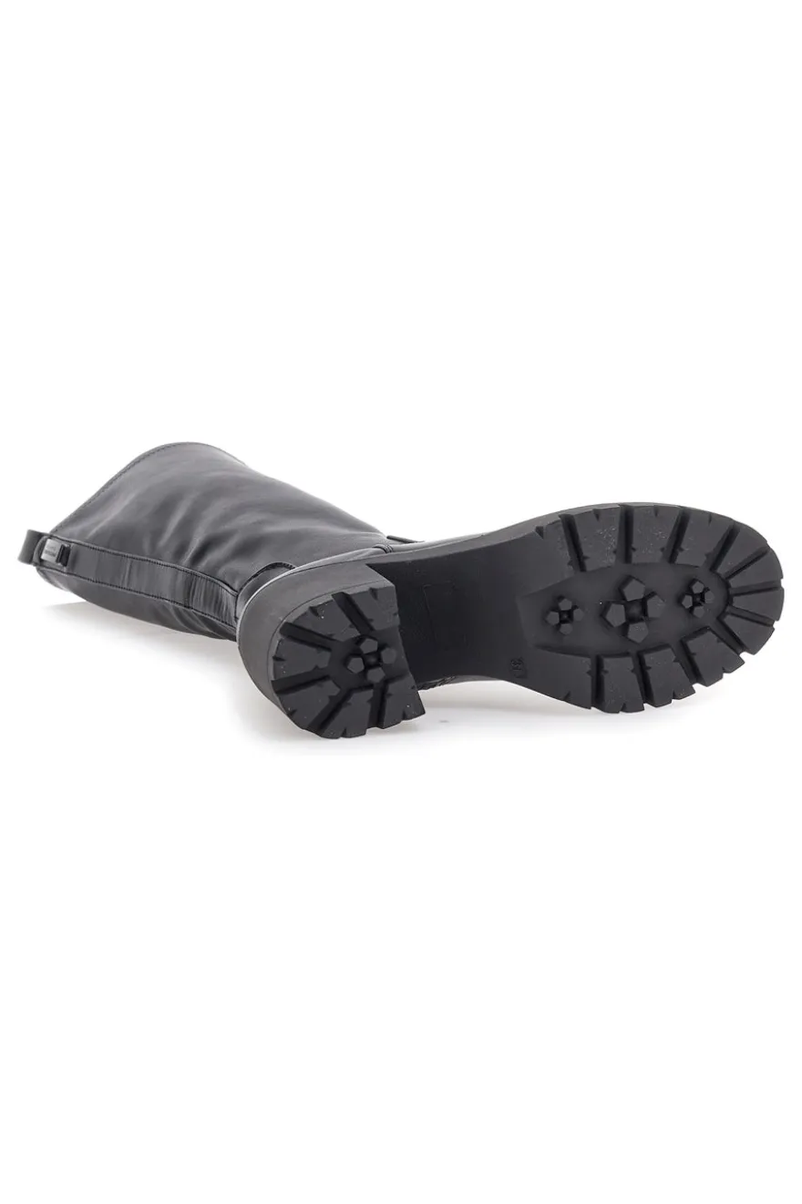 Stivali neri con platform e tacco largo Pittarello Capsule BT24182023B