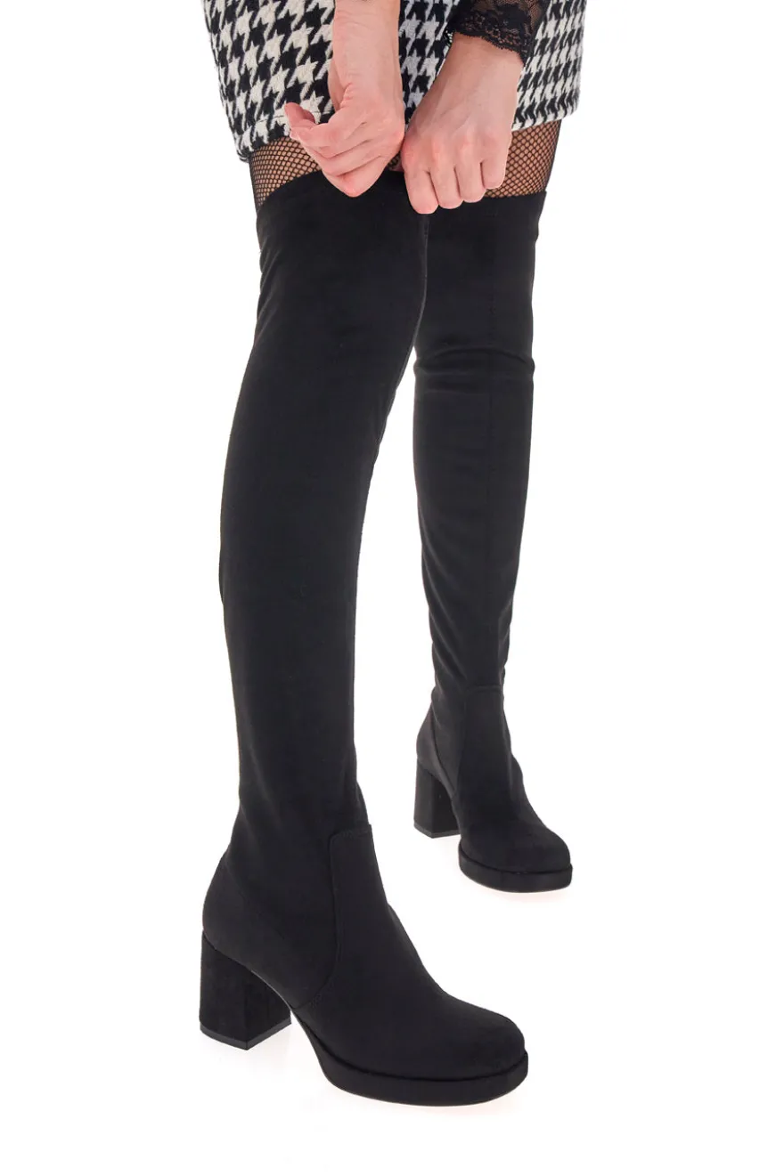Stivali Neri da Donna spora il ginocchio Con Tacco Pittarello Couture 43105