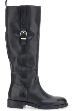 Stivali neri in pelle con fibbia Pittarello class LL2516