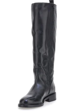 Stivali neri in pelle con fibbia Pittarello class LL2516
