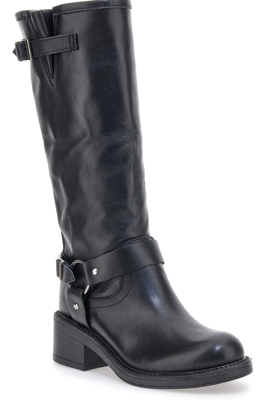 Stivali Neri in Vera Pelle con Fibbia PITTARELLO GLAM 3