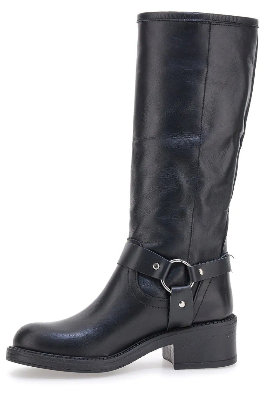 Stivali Neri in Vera Pelle con Fibbia PITTARELLO GLAM 3
