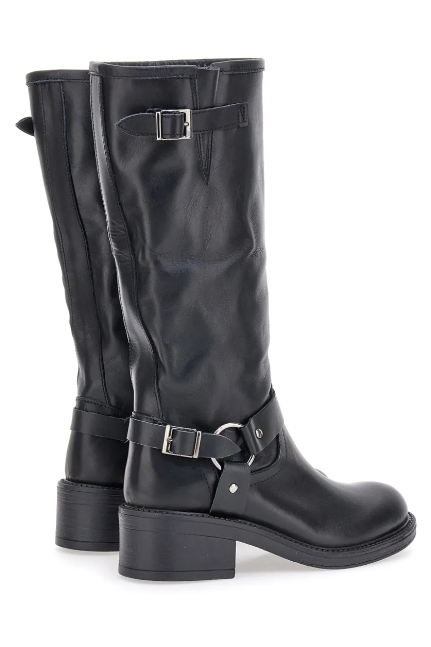 Stivali Neri in Vera Pelle con Fibbia PITTARELLO GLAM 3