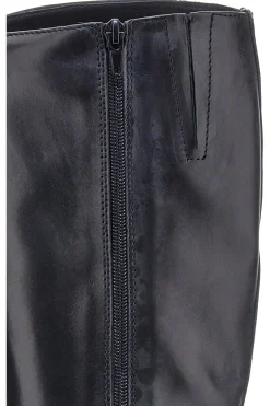 Stivali neri in vera pelle con zip laterale Pittarello Class RF24L447