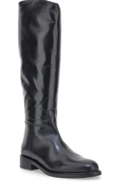 Stivali neri in vera pelle con zip laterale Pittarello Class RF24L447