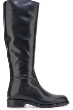 Stivali neri in vera pelle con zip laterale Pittarello Class RF24L447