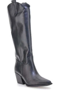 Stivali neri in vera pelle stile texano Pittarello love TEX902