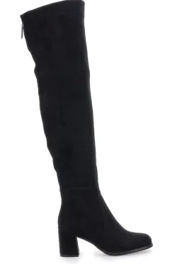 Stivali neri sopra al ginocchio con zip gioiello Le Havre Paris 1983G425