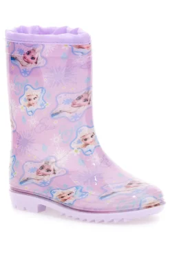 Stivali pioggia lilla con stampa Frozen e coulisse Frozen D4310686S02