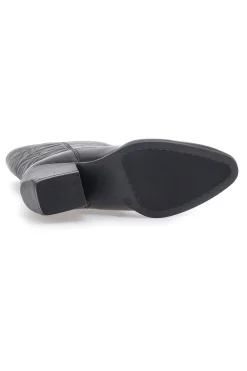Stivali texani neri in vera pelle con tacco largo Pittarello Focus KI5496