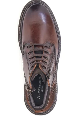Stringate Alte Marroni In Pelle Altemberg 2211