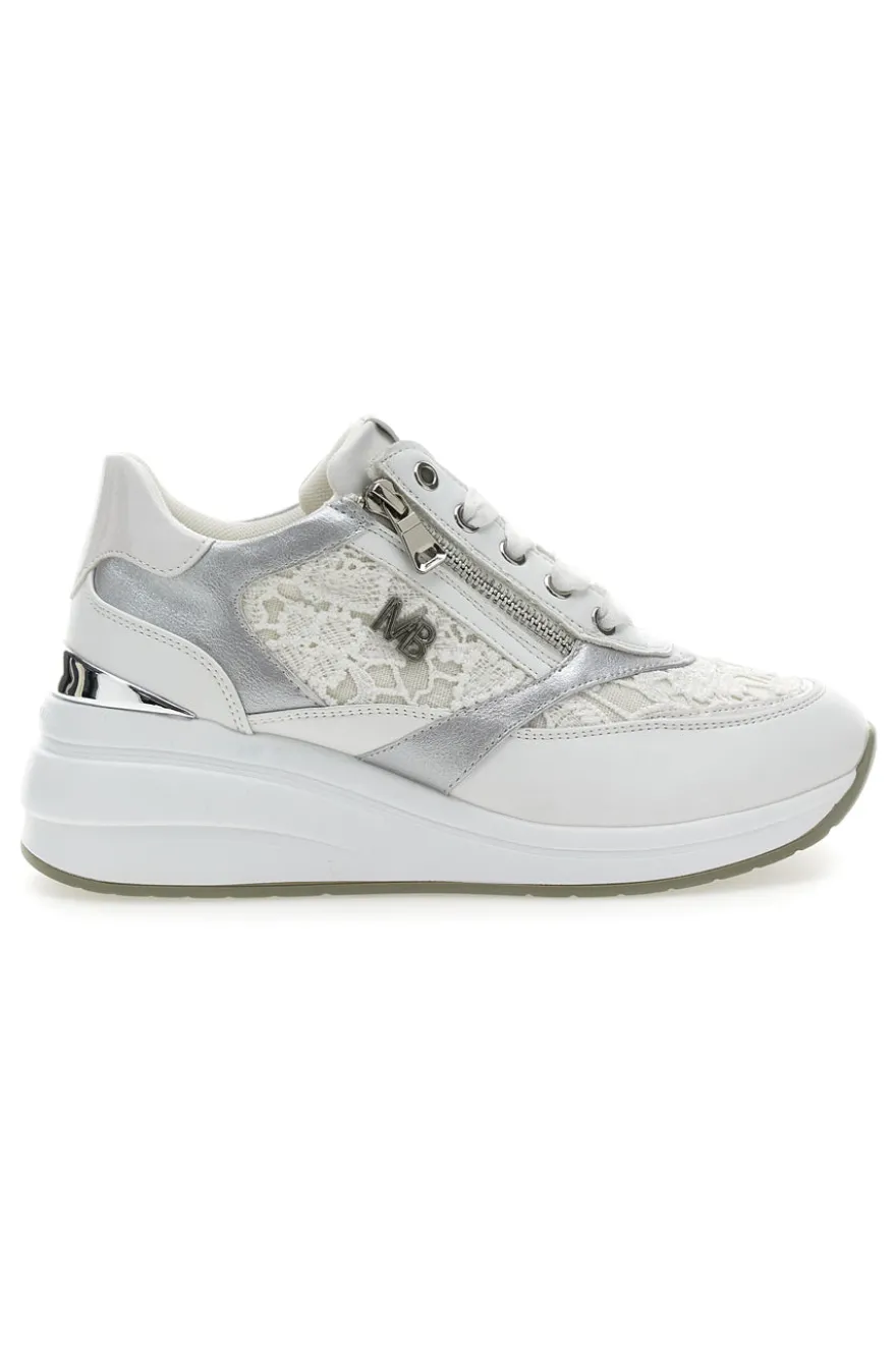 Stringate Bianche con Platform e Decorazioni Ricamate MARIELLA BURANI 51051