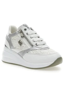 Stringate Bianche con Platform e Decorazioni Ricamate MARIELLA BURANI 51051